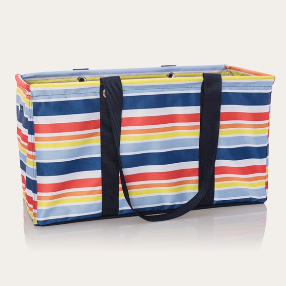 Thirty-one large utility tote in vista stripe